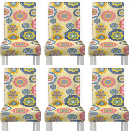 Vista 19 de Rnyleeg Juego de 1 funda para sillas de comedor con diseño de mariposa y rosa azul, elegante, suave, lavable, para cocina, hotel, ceremonia