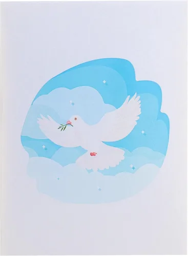 Vista 6 de iGifts And Cards Peaceful Dove - Tarjeta emergente de 6 x 8 pulgadas, paloma blanca 3D que simboliza la fe, esperanza, amor, paz, condolencias