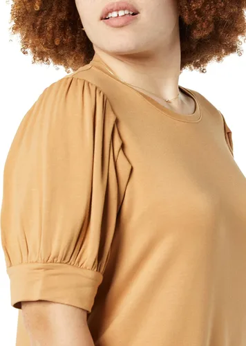 Vista 5 de Daily Ritual Vestido de manga corta abombada de toalla supersuave para mujer