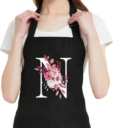 Vista 18 de Delantales Personalizados para Mujeres con Bolsillos, Lindos Delantales para Mujeres Chef de Repostería, Regalos de Cocina para el Cumpleaños de Mamá