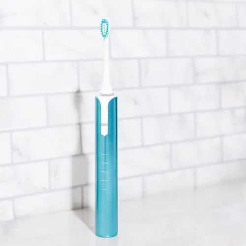 Vista 5 de Soniclean Lux Sonic - Cepillo de dientes para adultos, 6 cabezales de cepillo de dientes, recargable, automático, recambios, aguamarina