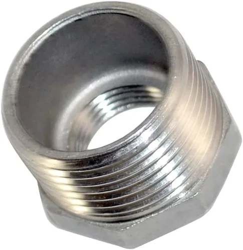 Vista 2 de 1/4" macho NPT a 1/8" hembra NPT hembra reductor/reductor buje de tubería, adaptador, buje hexagonal SS 304 de acero inoxidable