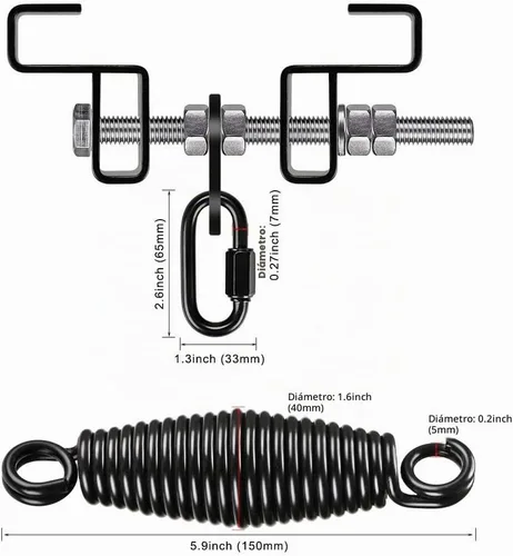 Vista 6 de Dolibest Colgador de vigas de acero resistente, soporte para bolsa pesada, colgador de bolsa pesada I Beam para percha de saco de boxeo