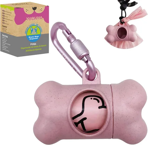 Vista 22 de Dispensador de bolsas de recogida de caca de perro con 1 rollo de color aleatorio, bolsas de residuos para perros a prueba de fugas y perfumadas