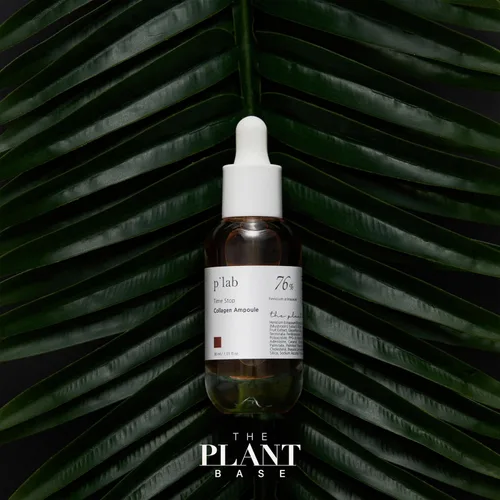 Vista 7 de THE PLANT BASE Time Stop - Ampolla de colágeno de hongos 76% de extracto de hongo y suero facial de colágeno vegano para antienvejecimiento