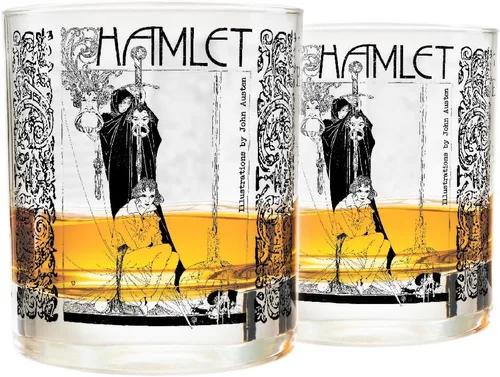 Vista 7 de Greenline Goods Vasos de whisky - Alicia en el país de las maravillas (juego de 2) Literatura Rocas Vidrio con Lewis Carroll Libro Imágenes &