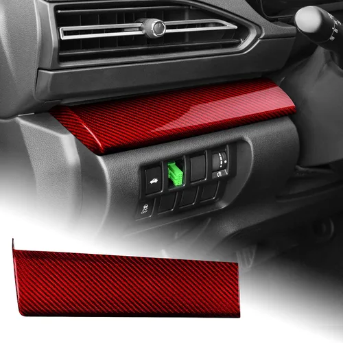 Vista 19 de AIRSPEED Fibra de carbono dura para Subaru WRX/WRX STI 2022 2023, para Subaru Crosstrek 2024, cubierta de consola central por encima del lado