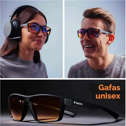 Vista 6 de Horus X • Blue Light Glasses Men Women Blue Light Blocking Glasses for Screen Anti-Fatigue Eye Migraine