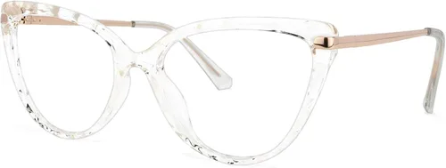 Vista 2 de Zeelool Lucas ZOT652438 - Marco de gafas de ojo de gato de gran tamaño con lentes transparentes sin receta