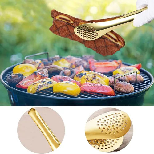 Vista 3 de 4 pinzas para servir de 9 pulgadas, de acero inoxidable, utensilios de servir para ensalada, buffet, aperitivo, postre, fiestas de comida