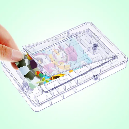 Vista 6 de Skylety Caja de rompecabezas de dinero de 5 piezas, caja de tarjetas de regalo, rompecabezas de plástico, divertido juego de máquina de pinball