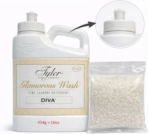 Vista 4 de Tyler Glam Wash - Detergente para ropa, Diva, líquido, 16 onzas líquidas HE Safe con bolsa para secadora h1