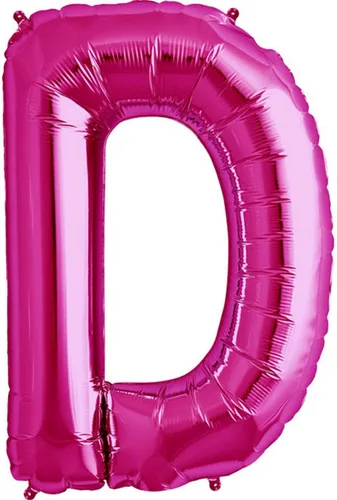 Vista 5 de Letra K - Globo de helio magenta - 34 pulgadas
