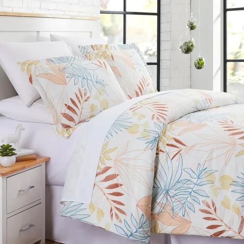 Vista 14 de Southshore Fine Linens - Juego de fundas para edredón de gran tamaño, 3 piezas 22 - Boho Paisley Azul Ceniza