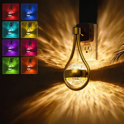 Vista 40 de L LOHAS LED Las luces nocturnas se enchufan a la pared, luz nocturna con Anillo de oro-3CCT