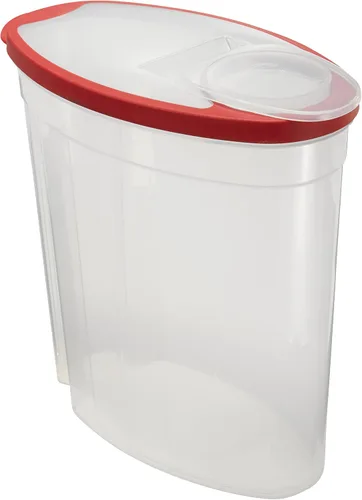 Vista 3 de Rubbermaid contenedor para cereales transparente tapa roja (1,5 galones) – 1783748., Rojo