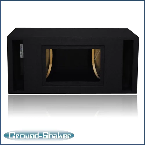 Vista 7 de 12 "doble ranura ventilada con puerto de paso de banda subwoofer caja de altavoz caja de tierra coctelera