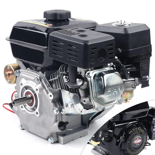 Vista 7 de Motor de 212CC 7.5HP Motor de gas de 4 tiempos de arranque eléctrico Go Kart Log Splitter Diámetro del eje de potencia 0.787 in