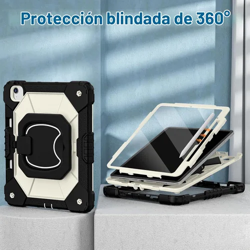 Vista 2 de WESOROL Funda para iPad Air de 13 pulgadas M4/M3/M2 2026/2025/2024 con soporte para lápiz, protector de pantalla, soporte giratorio de 360°, funda