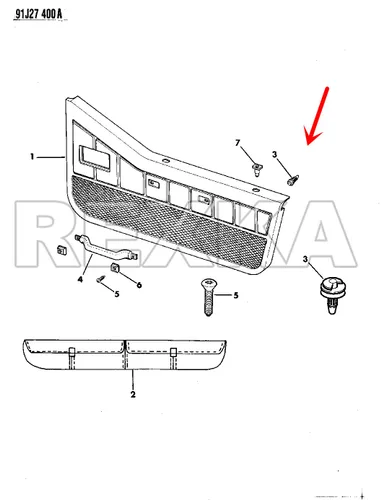 Vista 5 de Rexka 10 clips de retención para panel de puerta 6033862 compatibles con Chrysler Jeep Wrangler YJ, Jeep CJ7, Jeep CJ8 Scrambler