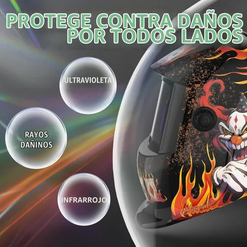 Vista 4 de Casco de soldadura con oscurecimiento automático, color verdadero, sombra 4/9-13
