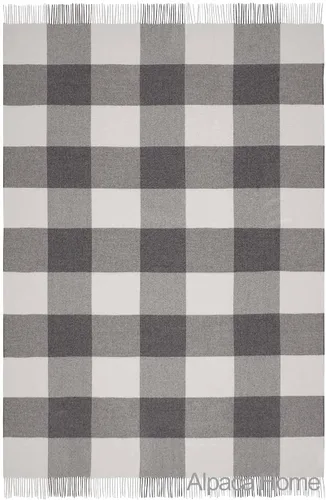Vista 7 de Alpaca Home Manta de alpaca Cheeky Checks 100% lana de alpaca bebé 6.6 pies de largo x 4.25 pies de ancho hipoalergénica, suave y acogedora