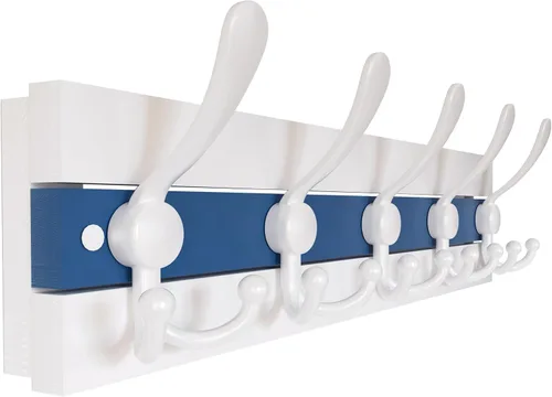 Vista 29 de SKOLOO Perchero de pared montado en la pared de estilo rústico: Perchero de pared de pino de madera auténtica de 40,6 cm de orificio a orificio