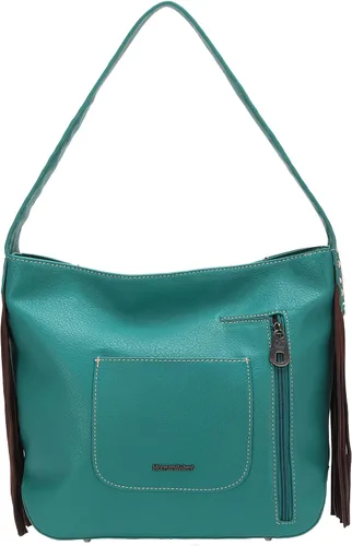 Vista 7 de Montana West Western - Bolsa de mano para mujer, colección de flecos, bolsa de transporte oculta con cartera