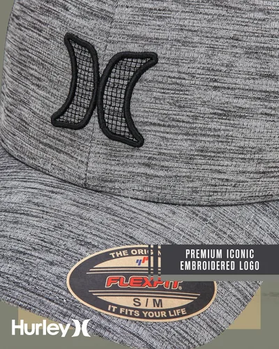 Vista 41 de Hurley Gorras para hombre - One & Only Flexfit Textures Cap - Sombreros ajustados para hombre, S-XL