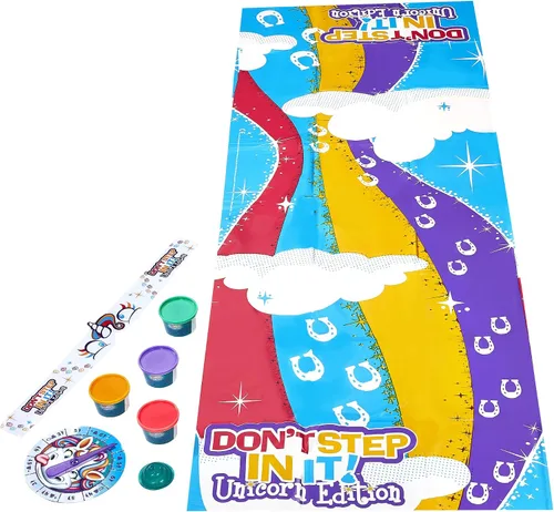 Vista 2 de Hasbro Gaming Don’t Step in It Game, Edición de unicornio (exclusivo de Amazon), para niños de 4 años en adelante