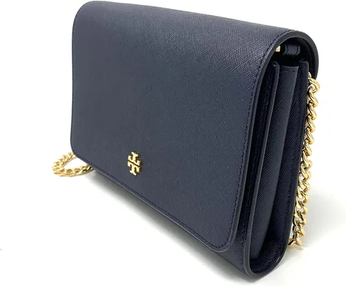 Vista 6 de Tory Burch Emerson 82328 - Bolso cruzado con cadena de botones a presión para mujer Tory Navy Blue S