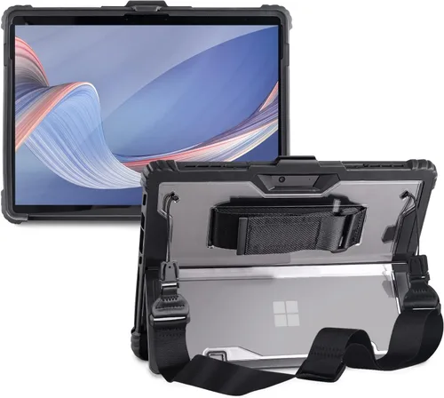 Vista 10 de AOAO Funda para Microsoft Surface Go 4/Surface Go 3/Surface Go 2/Surface Go con correa para el hombro, correa de mano, soporte para lápiz stylus