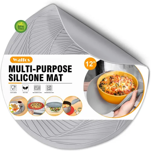Vista 36 de Walfos Salvamanteles grandes de silicona de 16 x 12 pulgadas, salvamanteles para ollas y sartenes calientes, resistentes al calor, almohadillas