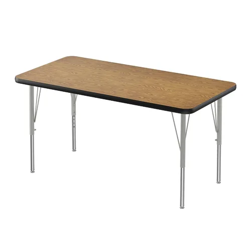 Vista 31 de Correll - Mesa de actividades rectangular Econoline de 30 x 60 pulgadas, parte superior de melamina de granito gris, altura ajustable