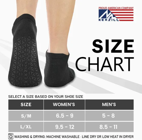 Vista 3 de NEWZILL 3 pares de calcetines de yoga antideslizantes con agarres para mujeres y hombres, calcetines antideslizantes unisex para pilates, barre