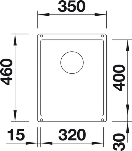 Vista 2 de BLANCO SUBLINE 320-U 523 410 - Fregadero de cocina, color blanco, 15.7 in Unterschrank