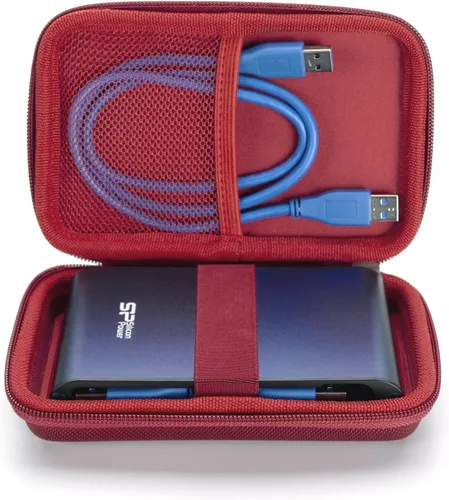 Vista 5 de DL-64-RED - Estuche portátil de EVA para disco duro, color rojo