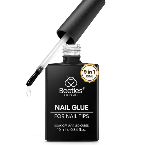 Vista 30 de Beetles - Pegamento de uñas súper fuerte de 0.35 onzas para uñas a presión, no necesita lámpara UV Pegamento de uñas semisólido de secado rápido