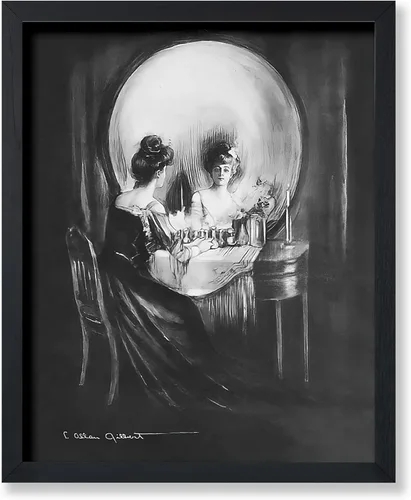 Vista 26 de Poster Master Póster vintage – Impresión de pintura de bailarina en la cabeza de la muerte – Arte surrealismo – Regalo gótico para él, ella