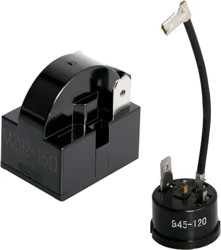 Vista 10 de Protector térmico de sobrecarga térmica de 2 pines 1/4 HP 180 W 12 ohmios + relé de arranque PTC, pieza de repuesto para refrigerador de automóvil