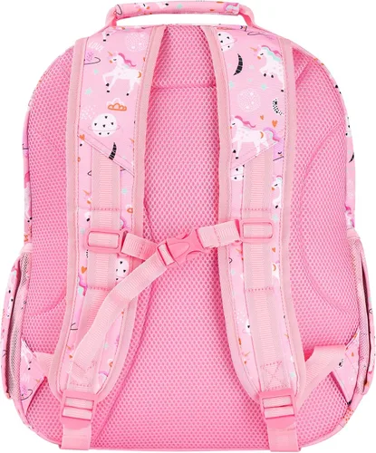Vista 2 de Choco Mocha - Mochila escolar para niñas, 15 a 17pulgadas con monedero a juego, Unicornio rosa), CM034-1