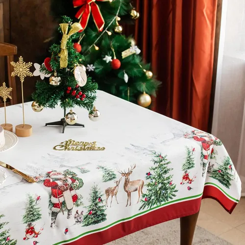 Vista 3 de ARTABLE Mantel Rectangular de Primavera con Estampado de Flores, Hierba y Patrones Florales Vintage, Mantel para Mesa de Pascua, Camino de Mesa