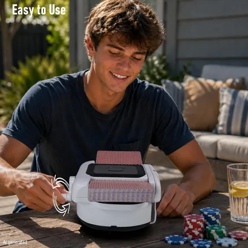 Vista 4 de Barajador de tarjetas manual de manivela