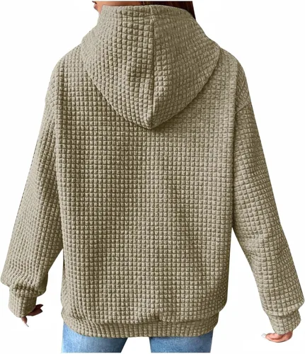 Vista 4 de Sudaderas de gran tamaño con capucha para mujer, suéter de forro polar de otoño, casual, cómodo, trajes de moda 2023 Y2K