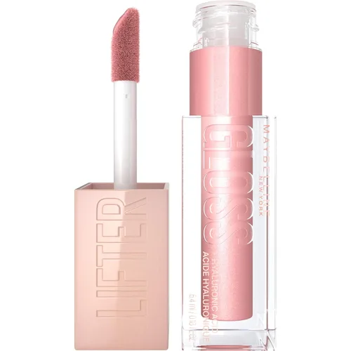 Vista 24 de Maybelline Lifter Gloss, Brillo de Labios Hidratante con Ácido Hialurónico, Alto Brillo para Labios Más Llenos, Perla, Perla Plateada Transparente