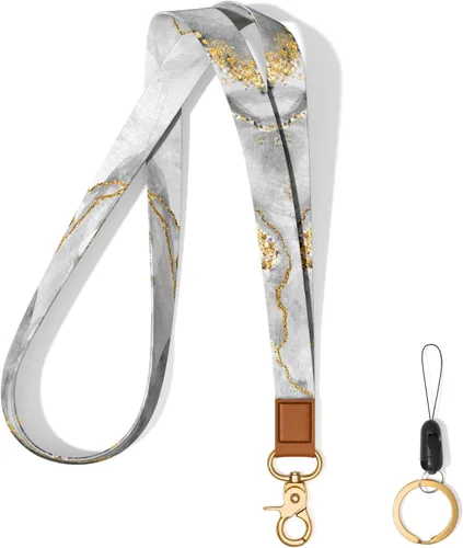 Vista 23 de Llavero con cordón para el cuello, llavero con correa larga para mujeres y hombres, llaves del automóvil, insignias de identificación, tarjeta