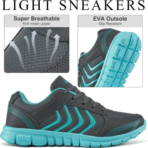 Vista 4 de Alicegana Zapatillas para mujer Zapatos para correr Zapatillas de deporte de moda para mujer Zapatos de tenis ligeros casuales