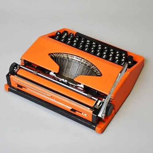 Vista 5 de Máquina de escribir manual portátil vintage, máquina de escritura de estilo retro, para escritores, herramienta de escritura creativa, diseño