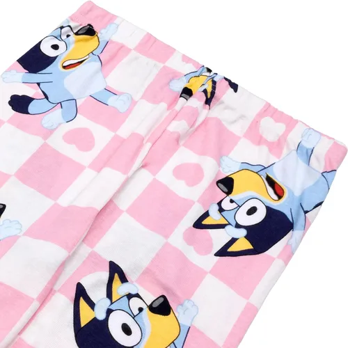 Vista 5 de Bluey Conjunto de pijama de algodón ajustado de 4 piezas, suave y lindo para niñas