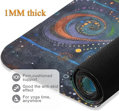 Vista 4 de Dragonfly Painting Yoga Mat Non-Slip Fitness Mat for Pilates, Workout & Home Gym, 71x26 Inch Yoga Mats for Enhanced Yoga Practice